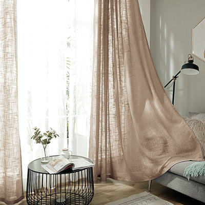 Linen Curtains, Linen Curtain Panels, Semi Sheer Curtains, Faux Linen Curtains, Linen Curtain Panels With Grommets#color_parent