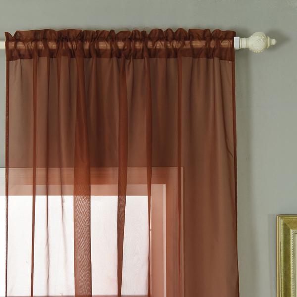 2 Pack Organza Grommet Sheer Curtains Panels 52