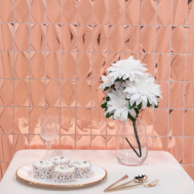 Metallic Foil Rectangle Curtain Backdrop Door Window Curtain - 3ftx6.5ft
