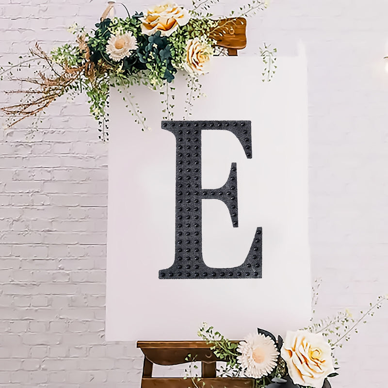 Black Decorative Rhinestone Alphabet Letter Stickers DIY Crafts 8