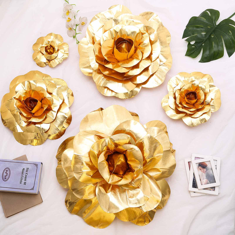 4 Pack Large Real Touch Artificial Foam DIY Craft Roses 12