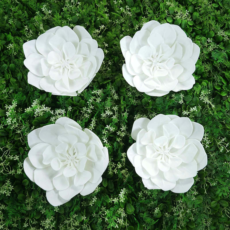 4 Pack Real-Like Soft Foam Craft Daisy Flower Heads 12