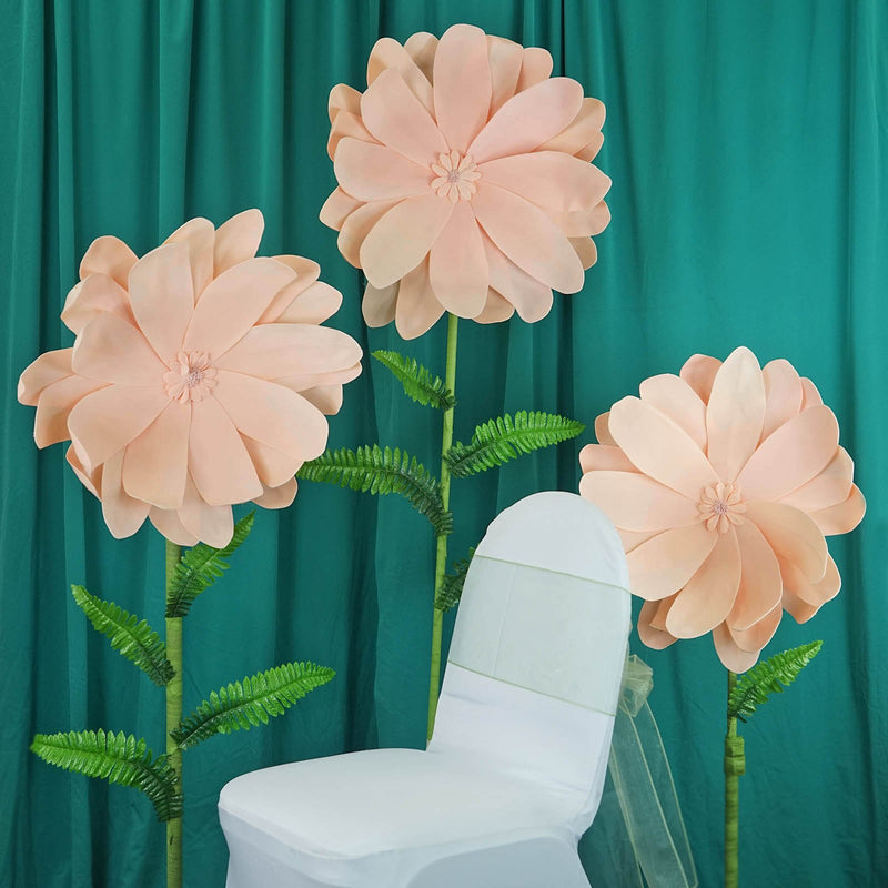 2 Pack Life-Like Soft Foam Craft Dahlia Flower Heads 24