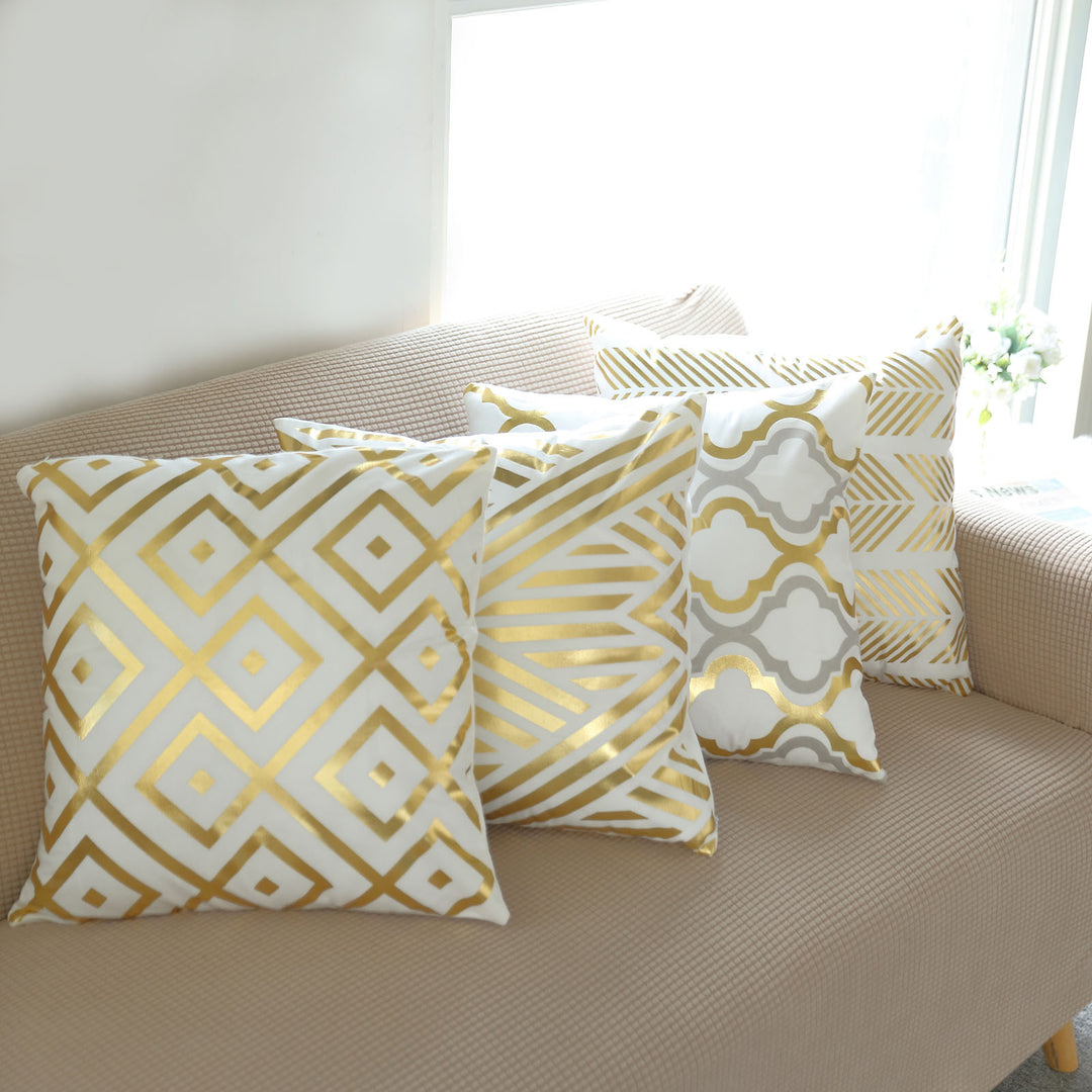 Print Throw Pillow Cover Velvet Square Sofa Cushion Cover eHomemart