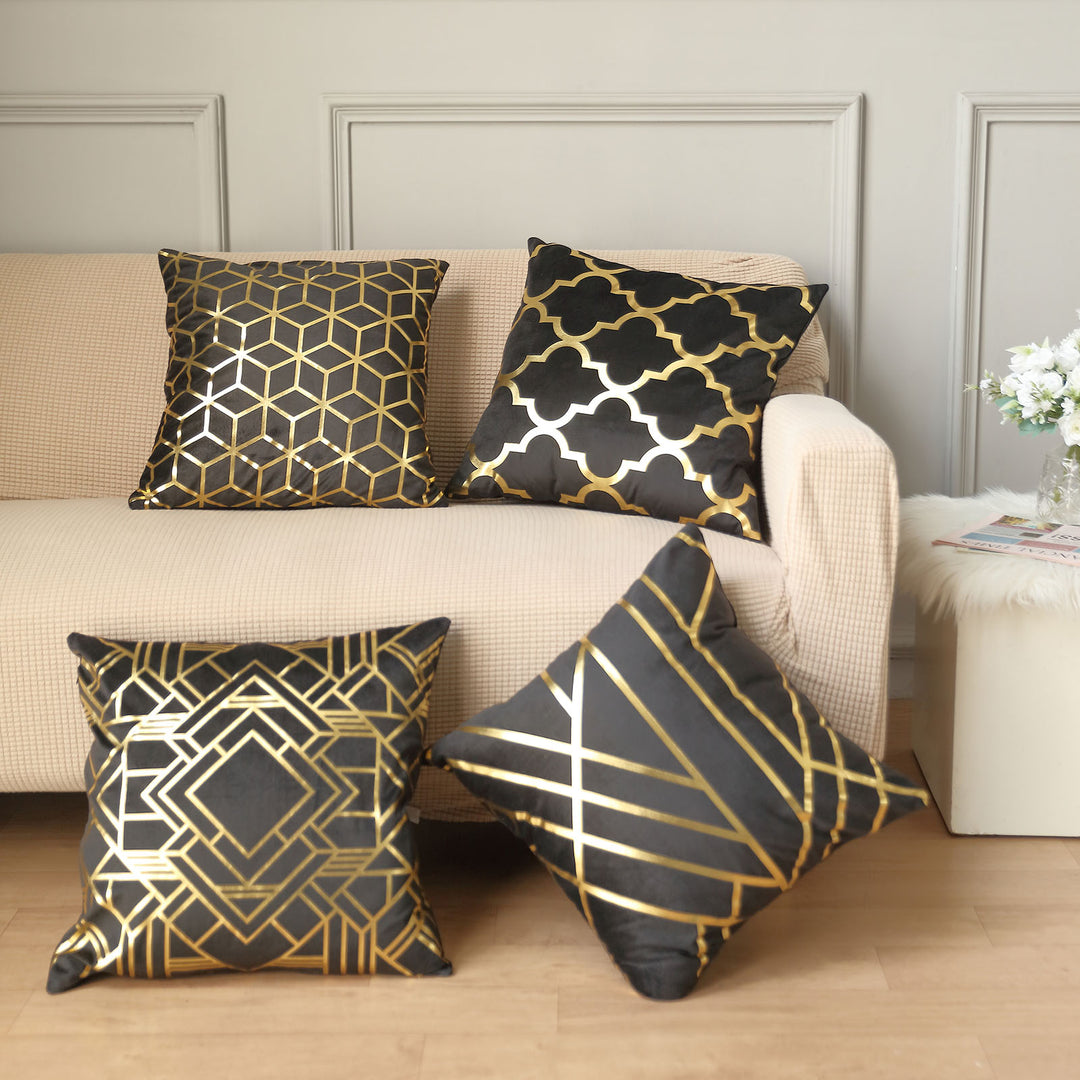 Geometric Throw Pillow Covers Velvet Sofa Cushion Covers eHomemart