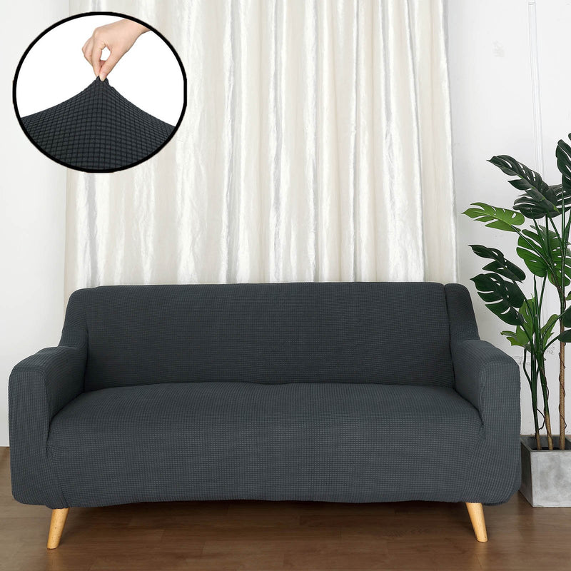Easy Fit Stretch 1-Piece Loveseat Sofa Slipcover, Jacquard Spandex Fitted Couch Cover