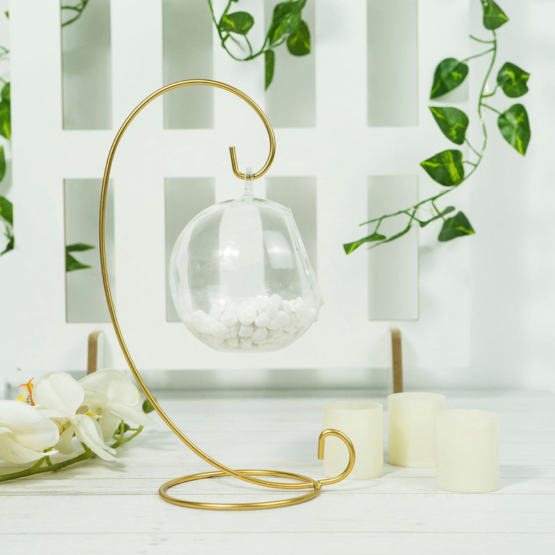 2 Pack Metal Air Plant Terrarium Stand, Hanging Ornament Display Holder 10