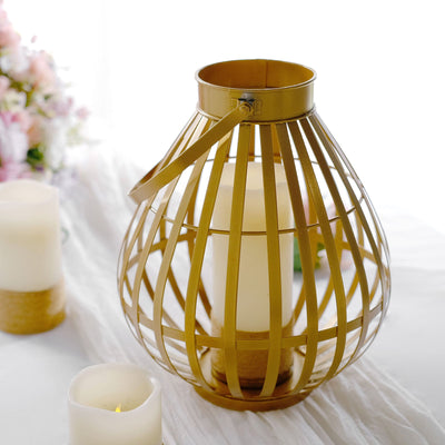 round lantern, decorative lanterns, woven lanterns, metal lantern decor, gold lantern#color_gold