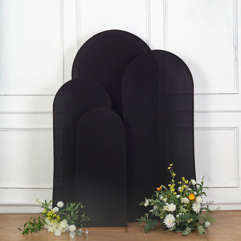 Set of 4 Matte Spandex Fitted Arch Covers For Round Top Chiara Backdrop Stands 4ft,5ft,6ft,7ft