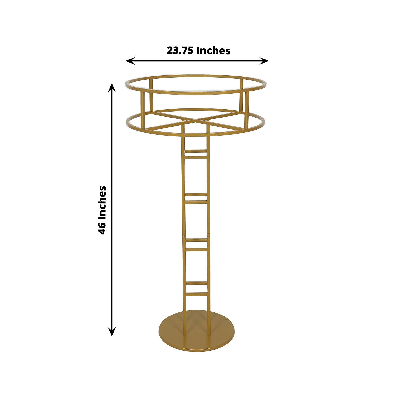 Gold Metal Open Frame Floral Riser Centerpiece | eHomemart