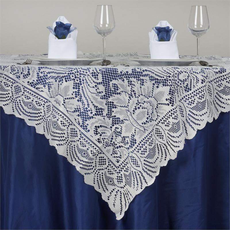 Victorian Lace Square Table Overlay 54