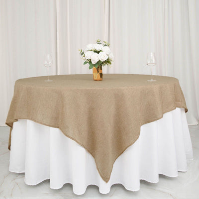 faux burlap tablecloth, tablecloth overlays, round table overlay, table toppers, square overlay#size_parent