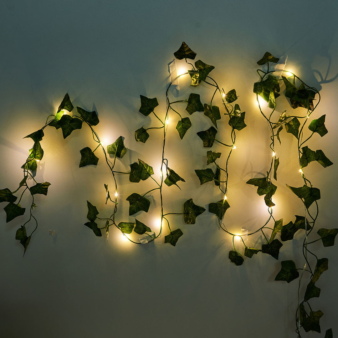 Green Ivy Garland Vine with LED Fairy Lights eHomemart