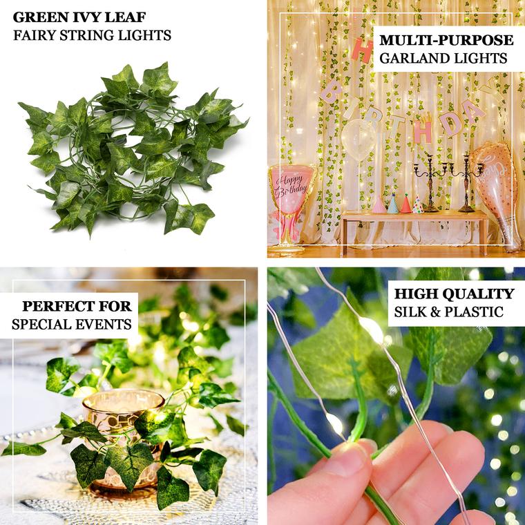 Artificial ivy garland with lights on sale