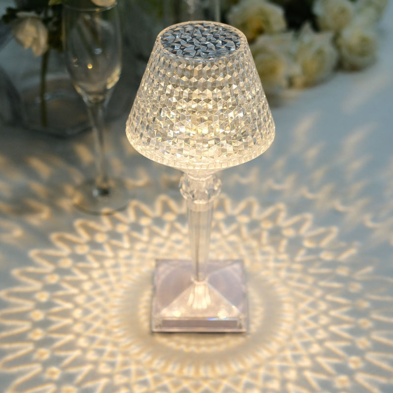LED Acrylic Crystal Cup Shape Color Changing Cordless Table Lamp, Rechargeable Touch Control Accent Lamp 10