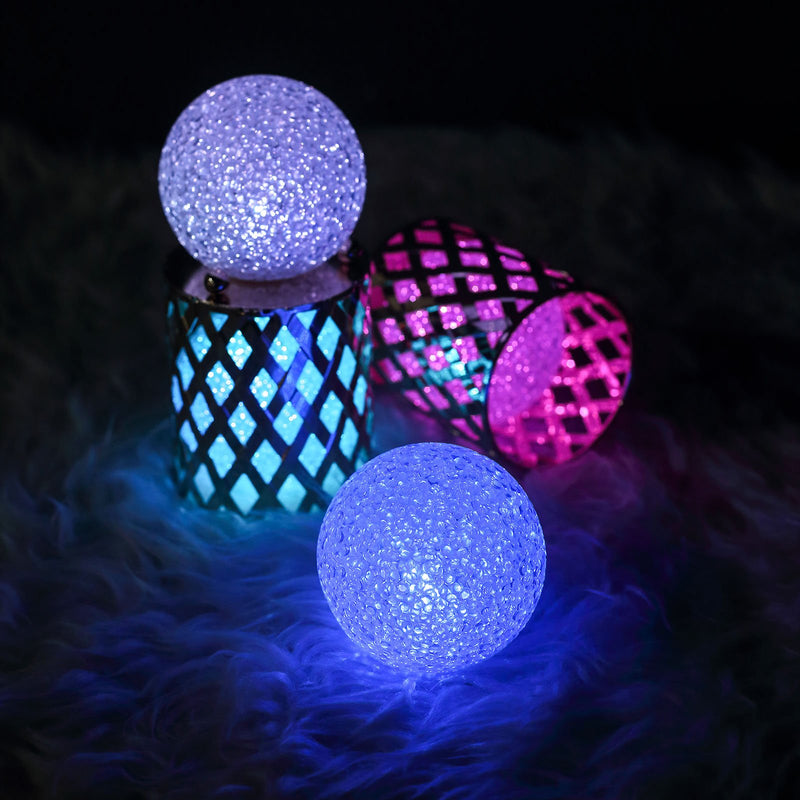 4 Pack Color Changing LED Ball Light Centerpiece Fillers, Battery Operated Mini Light Globes 3