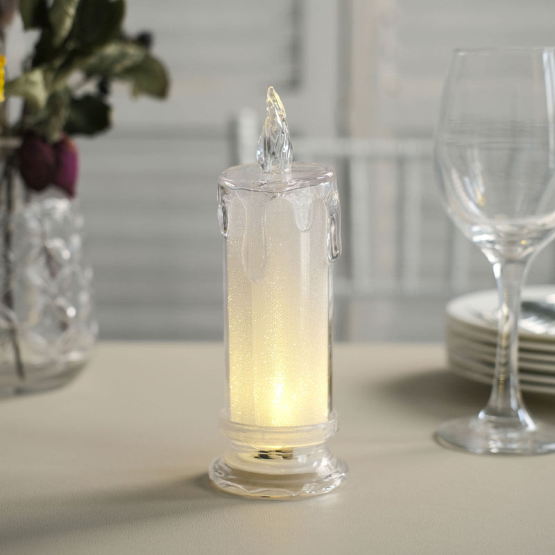 3 Pack Warm White LED Tea Light Candles, Flameless Battery Operated Candle Lamp 7