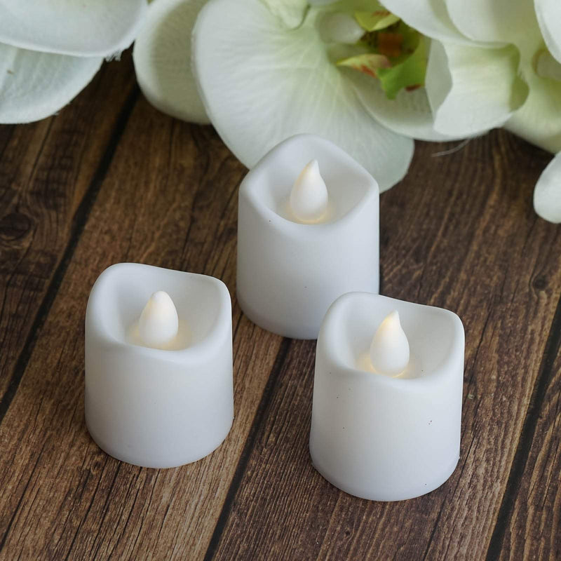 12 Pack | White LED Tealight Candles, Flameless Battery Operated Mini Votive Candles
