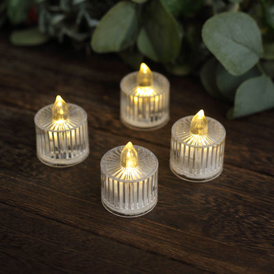 12 Pack Gold Glitter LED Flameless Candles, Battery Operated Votive Candles,  Tealight Candles, Dripless Candles 