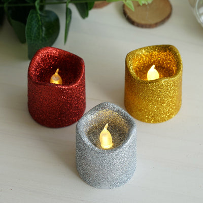 2 Pack Metallic Gold Mini Bubble Cube Flameless LED Candles, Battery  Operated Decorative Candles 2 in 2023