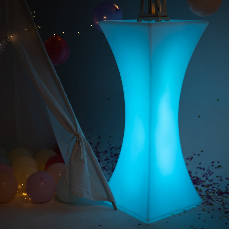 Color Changing Cordless LED Light Up Cocktail Table, Rechargeable Waterproof Illuminated Furniture 18