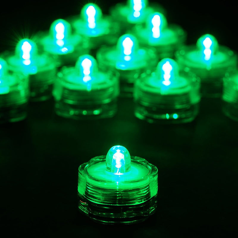 12 Pack | Flower Shaped Waterproof LED Lights, Battery Operated Submersible