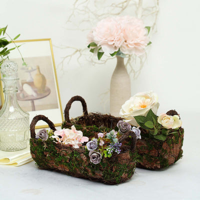 Planter Boxes, Preserved Moss, Flower Basket, Moss Decor, Moss Baskets#color_parent