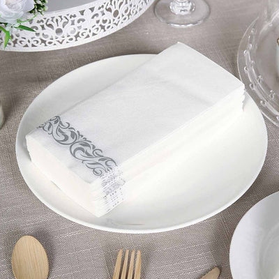 Dreamtimes Branch Flower Cloth Napkins Set of 6,Reusable Washable Polyester  Dinner Table Napkins for Kitchen,Dining,Restaurant,Party Decoration