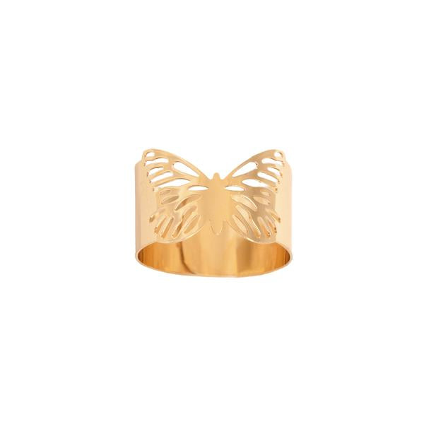 Metallic Gold Laser Cut Butterfly Napkin Rings, Paper Napkin Holders ...