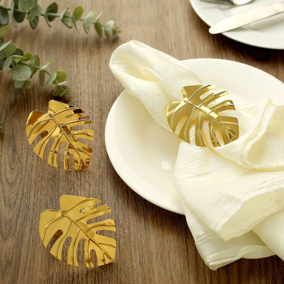 gold napkin rings, linen napkin holders, metal napkin rings, elegant napkin rings, leaf napkin rings#color_parent