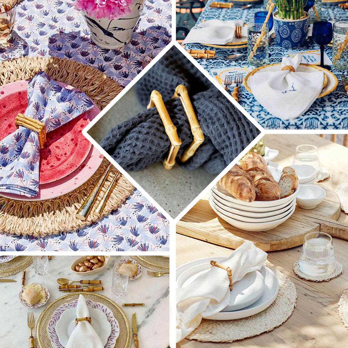 Natural Rustic Wooden Square Napkin Ring – eHomemart