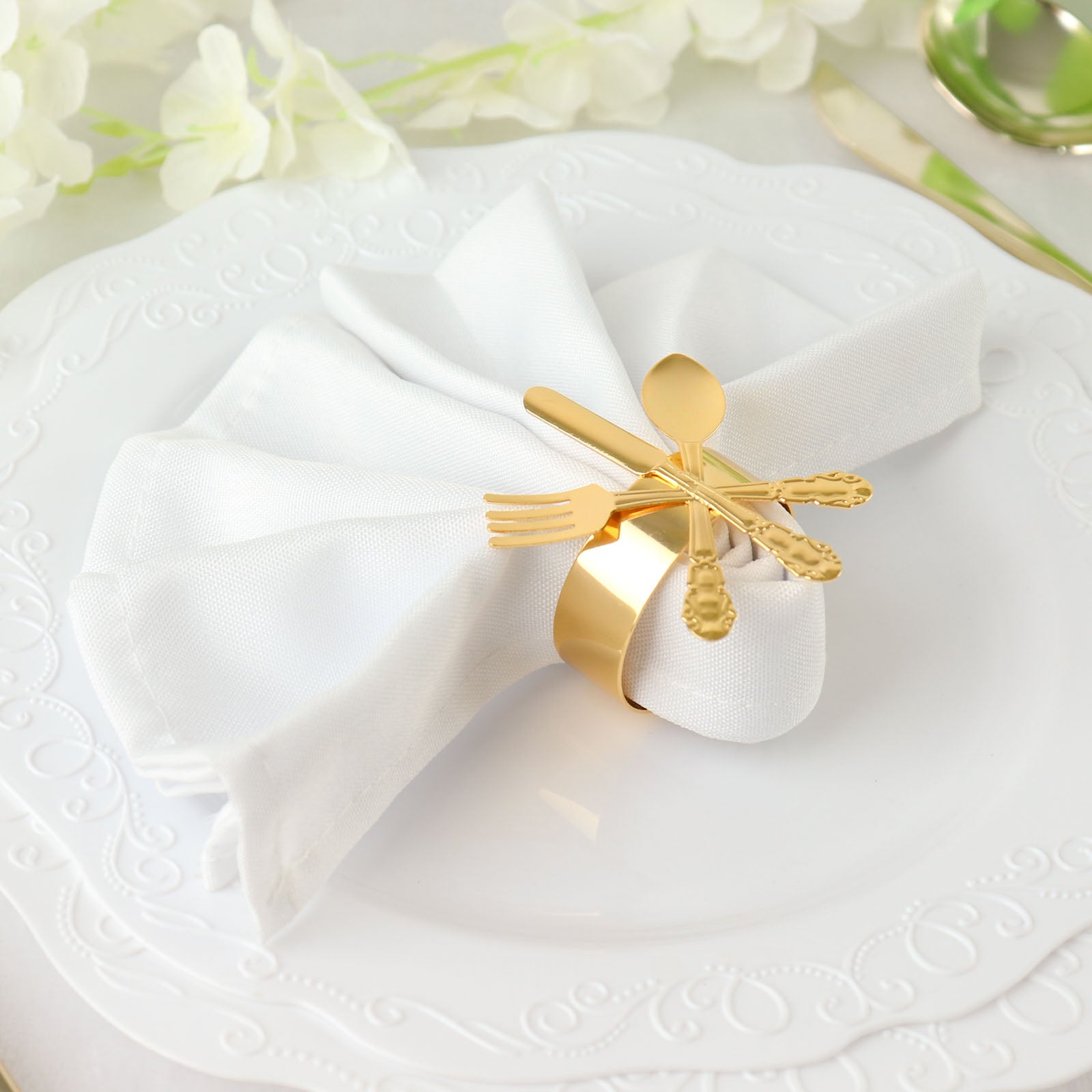 Metal Utensil Themed Napkin Rings – eHomemart