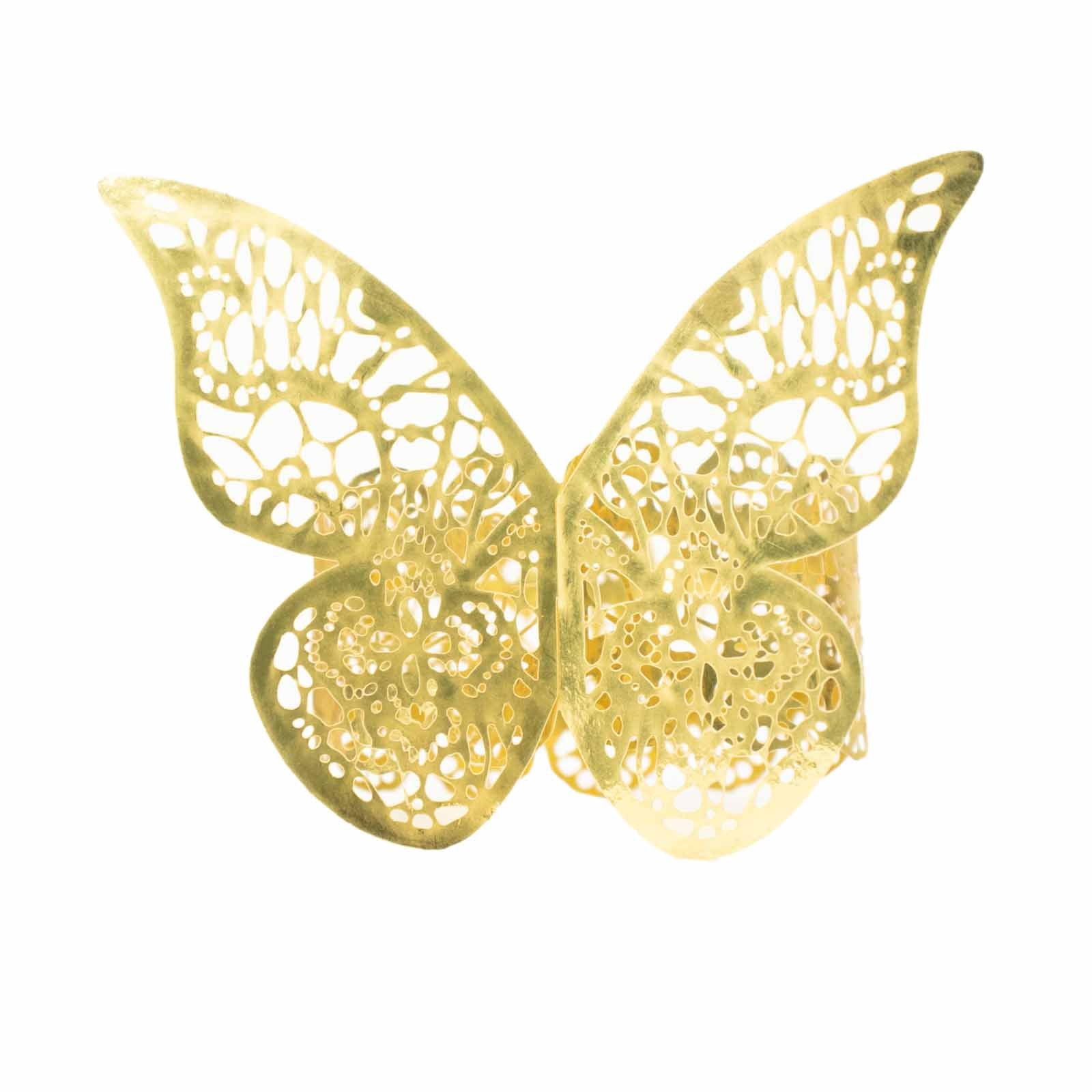12 Pack | Shimmery Laser Cut Butterfly Paper Napkin Rings, Chair Sash ...