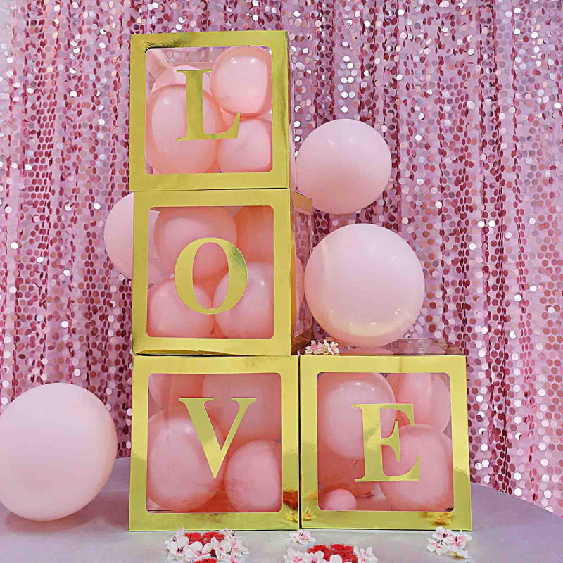 4 Pack Metallic Gold Alphabet Stickers Banner, Customizable Stick on Gold Letters 5