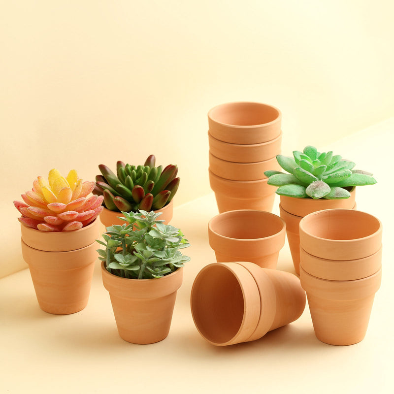 24 Pack Small Mini Ceramic Terracotta Cactus Pot Clay Succulent Planter 2.5