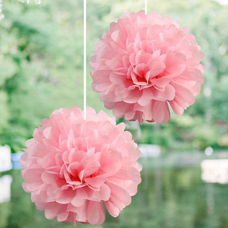 6 Pack Tissue Paper Pom Poms Flower Balls, Ceiling Wall Hanging Decorations 6