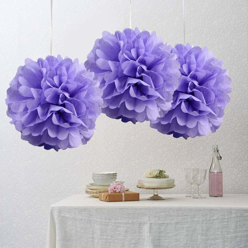 6 Pack Tissue Paper Pom Poms Flower Balls, Ceiling Wall Hanging Decorations 10