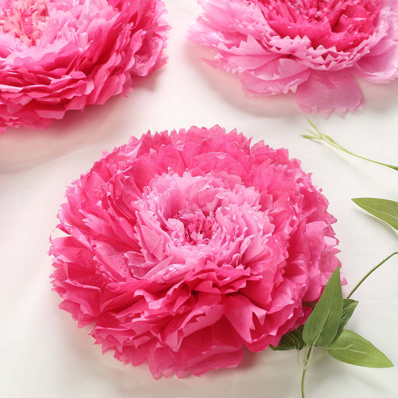 Set of 6 Giant Carnation 3D Paper Flowers Wall Decor 12