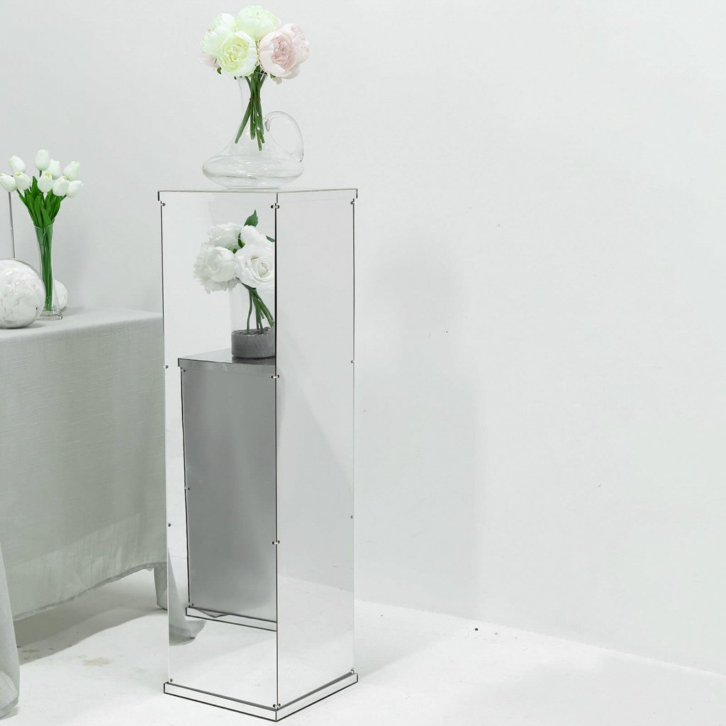 Floor Standing Acrylic Pedestal Riser Display Box with Interchangeable ...