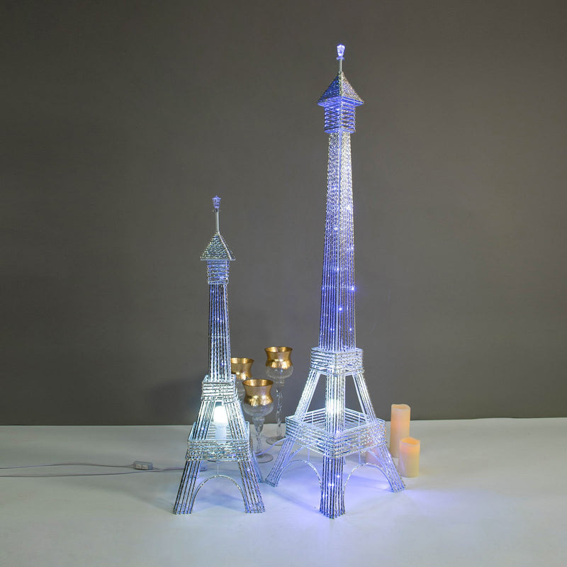 Color Changing LED Metal Eiffel Tower Columns LED Lamp, Night Light Table Centerpiece