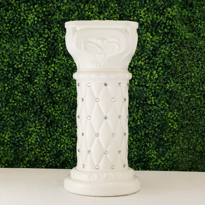 Decorative Columns, White Column Pedestal, Column Pedestal Plant Stand, Pedestal Plant Stand, Column Plant Stand, White Planters#color_parent
