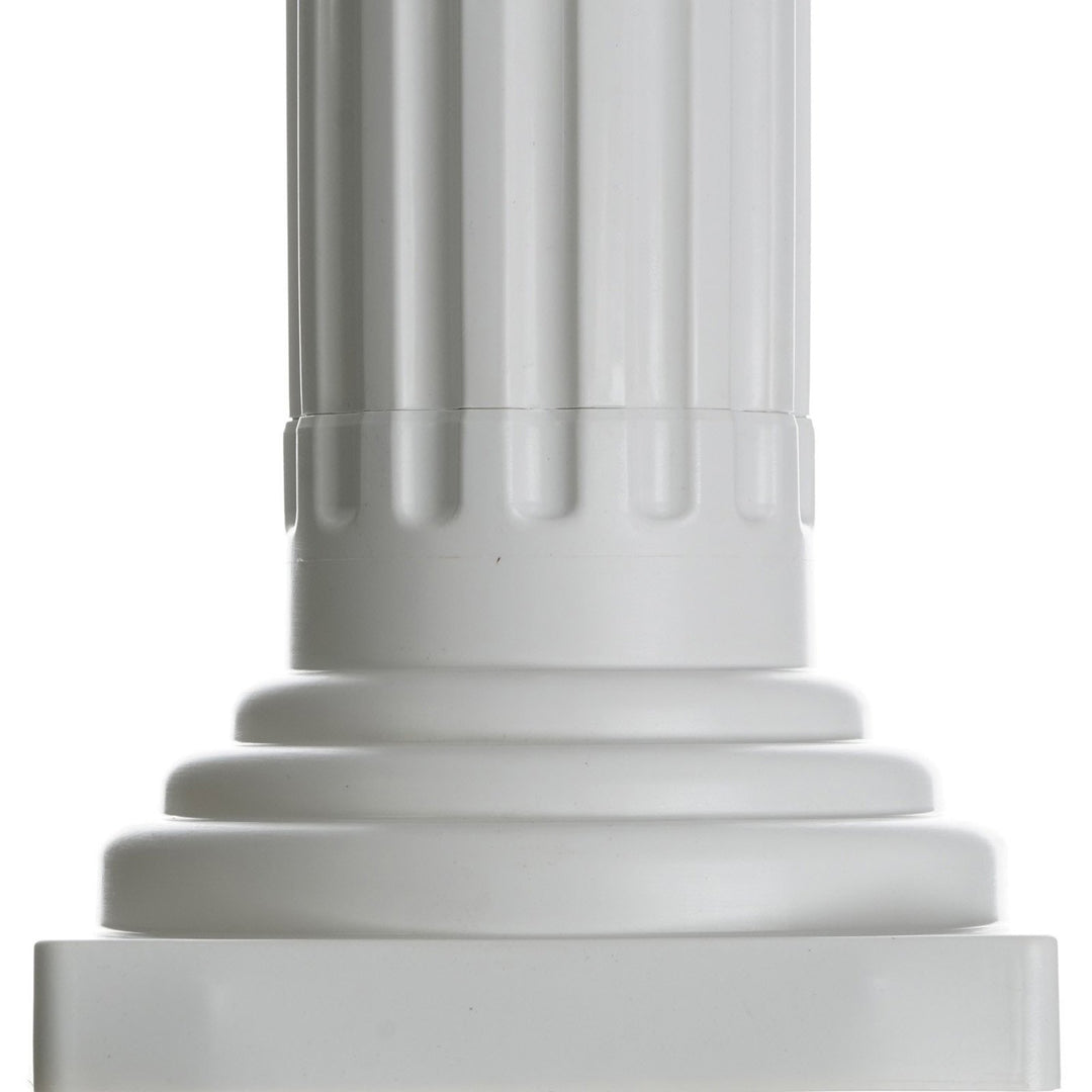 Off White Roman Inspired Pedestal Column Plant Stand