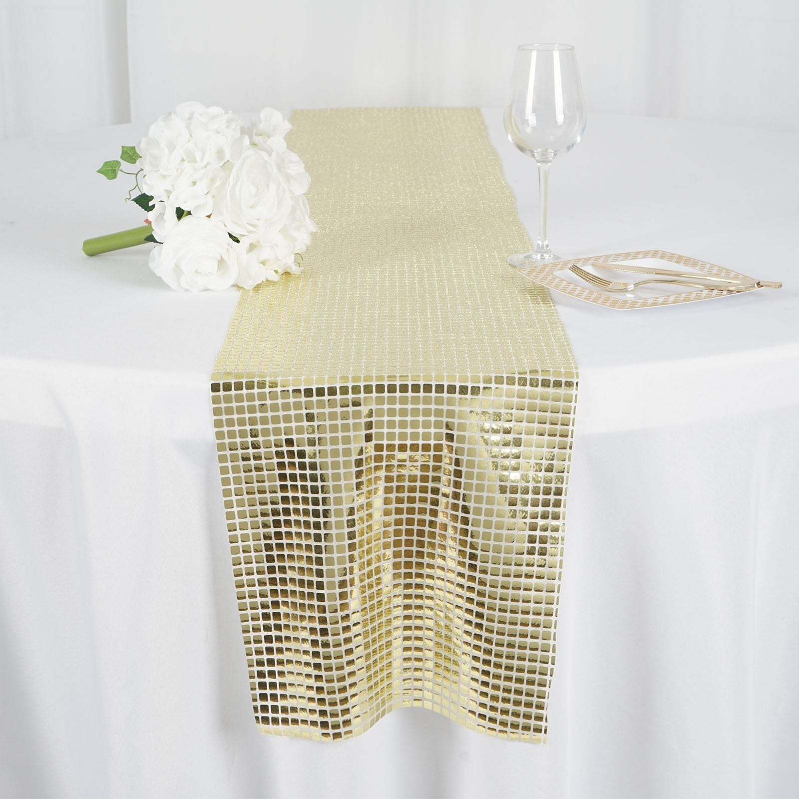 Dashing Mirror Foil Table Runner 12