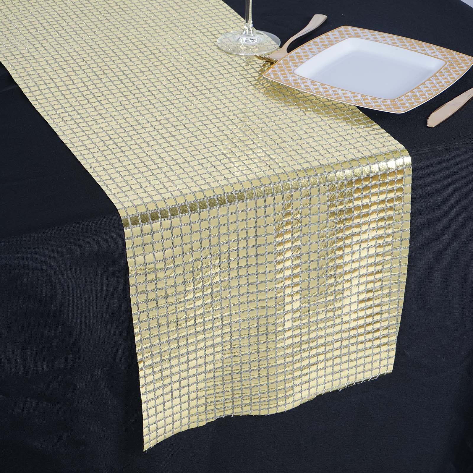 Dashing Mirror Foil Table Runner 12