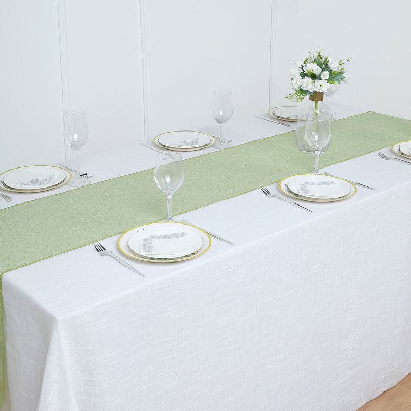 Boho Chic Rustic Faux Jute Linen Table Runner 14