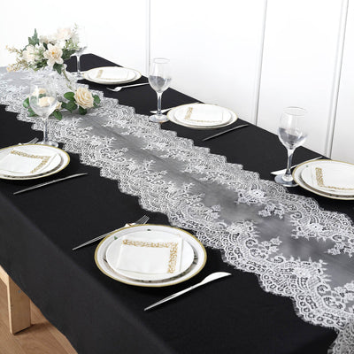 lace table runners, white lace, table runner, elegant table runners, extra long table runners, victorian table runners#color_parent