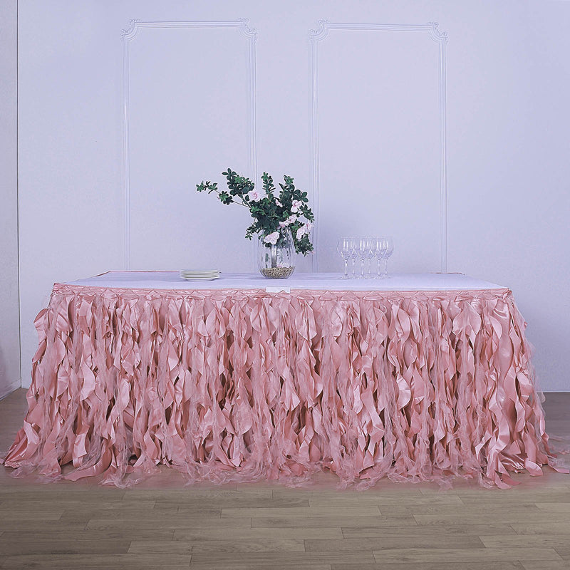 Curly Willow Taffeta Table Skirt 14ft