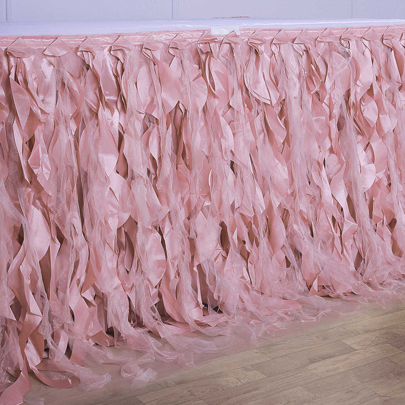 Curly Willow Taffeta Table Skirt 17ft