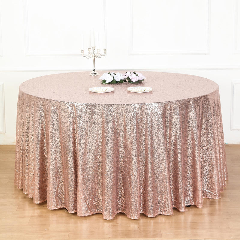 Seamless Premium Sequin Round Tablecloth, Sparkly Tablecloth 132