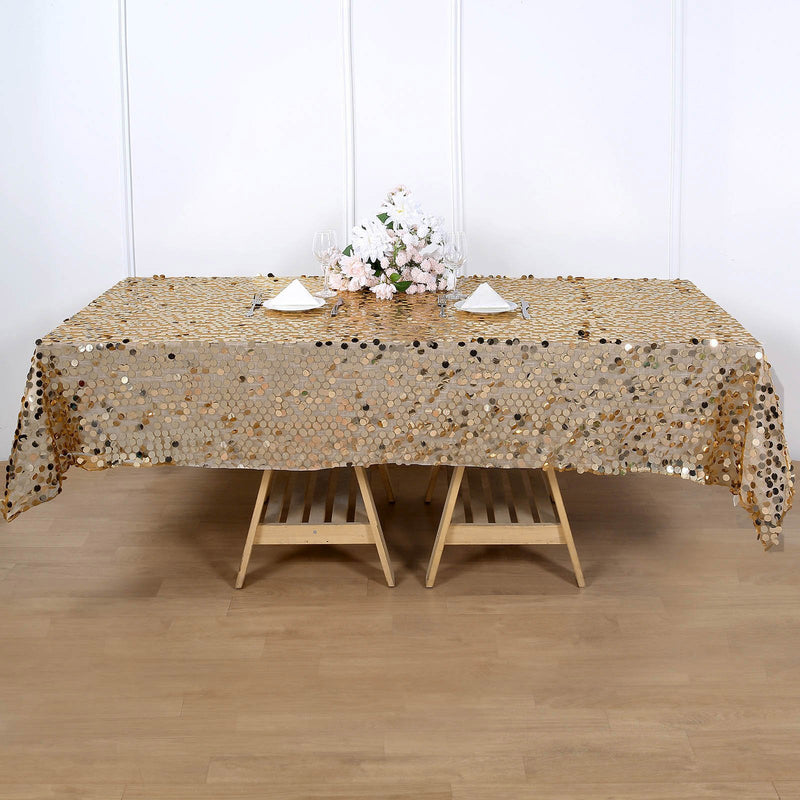 Big Payette Sequin Rectangle Tablecloth 60